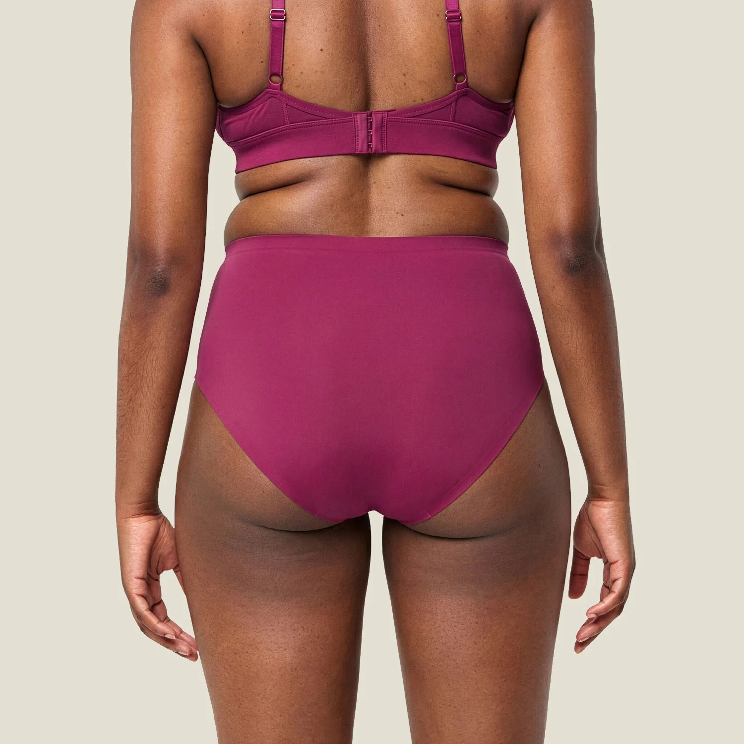 WUKA Stretch Seamless Midi Brief Heavy - Burgundy - Image 4