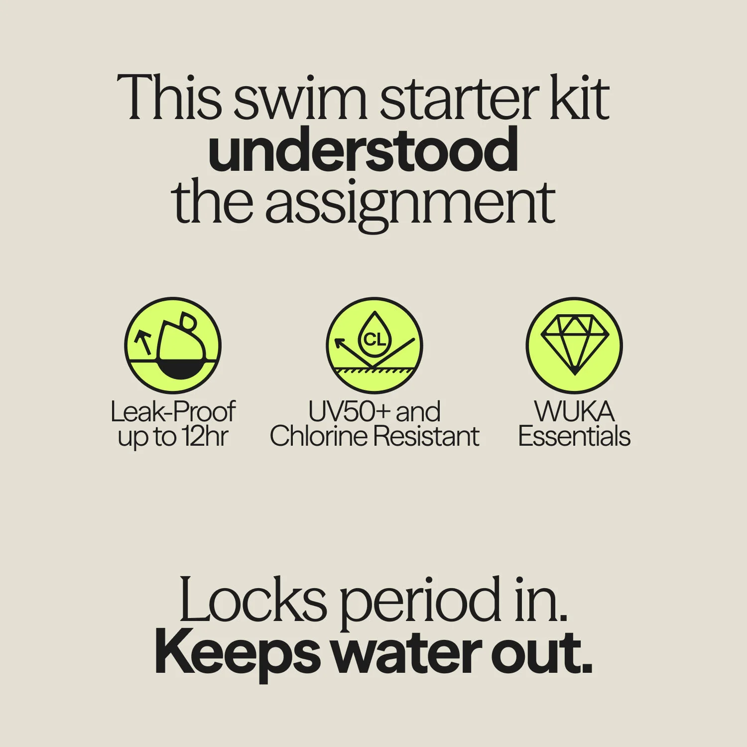 WUKA Teen Swim Racerback Period Starter Kit - Black - Image 6